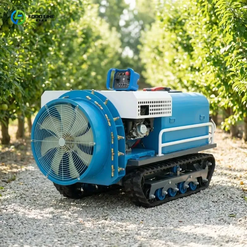 Remote Control Agricultural Spraying Machine 350L 500L Automatic Crawler Pneumatic Spraying Robot For Orchard