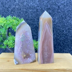Natural Amethyst Geode Crystal Tower - Four-Corner Healing Gemstone Ornament for Home Decor