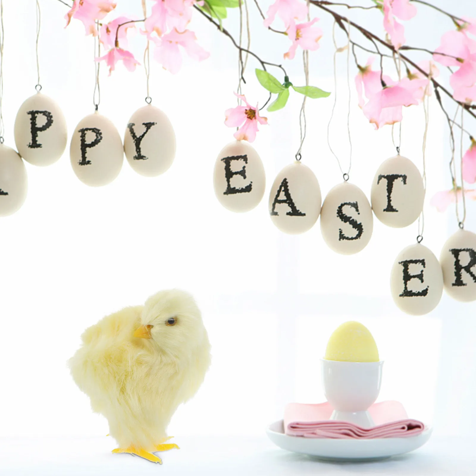 

2Pcs Simulation Chick Decoration Creative Home Garden Bedroom Adorable Easter Chick Stuffed Little Chicken Plaything