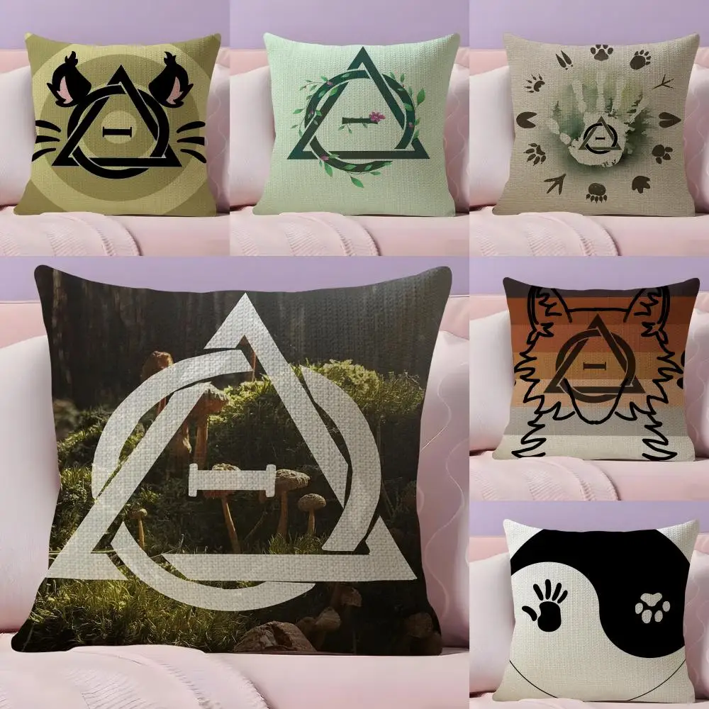 

Чехол для подушки с логотипом Therian Delta, натуральный лен, органическая ткань, двусторонняя печать, для дивана, домашнего декора, подарок, наволочка