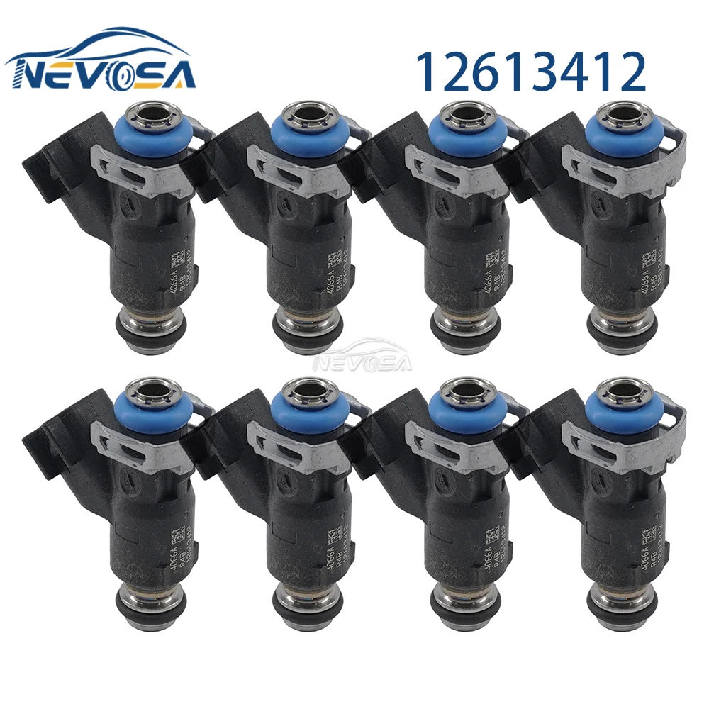 NEVOSA 8PCS 12613412 Fuel Injectors For Chevrolet GM Savana Silverado Sierra HUMMER H3 6.0 28102455 2173412