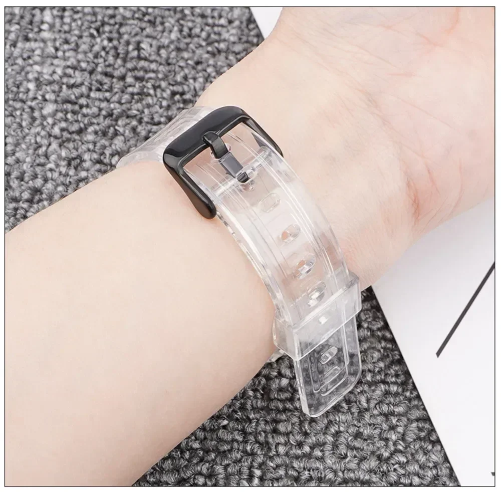 CxdWatch حزام ل كاسيو F91W F-84 F-105/108 A-158/168 AE-1200/1300 شفافة ملونة سيليكون سوار الفرقة اكسسوارات 18 مللي متر #4