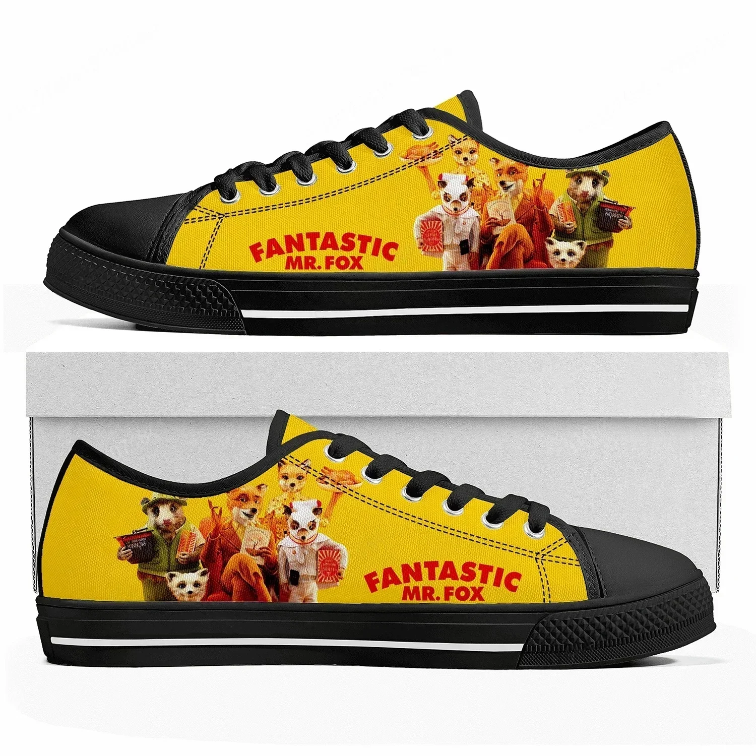 

Fantastic Mr Fox Low Top Sneakers Womens Mens Teenager High Quality Canvas Sneaker Casual Anime Cartoon Manga Customize Shoes