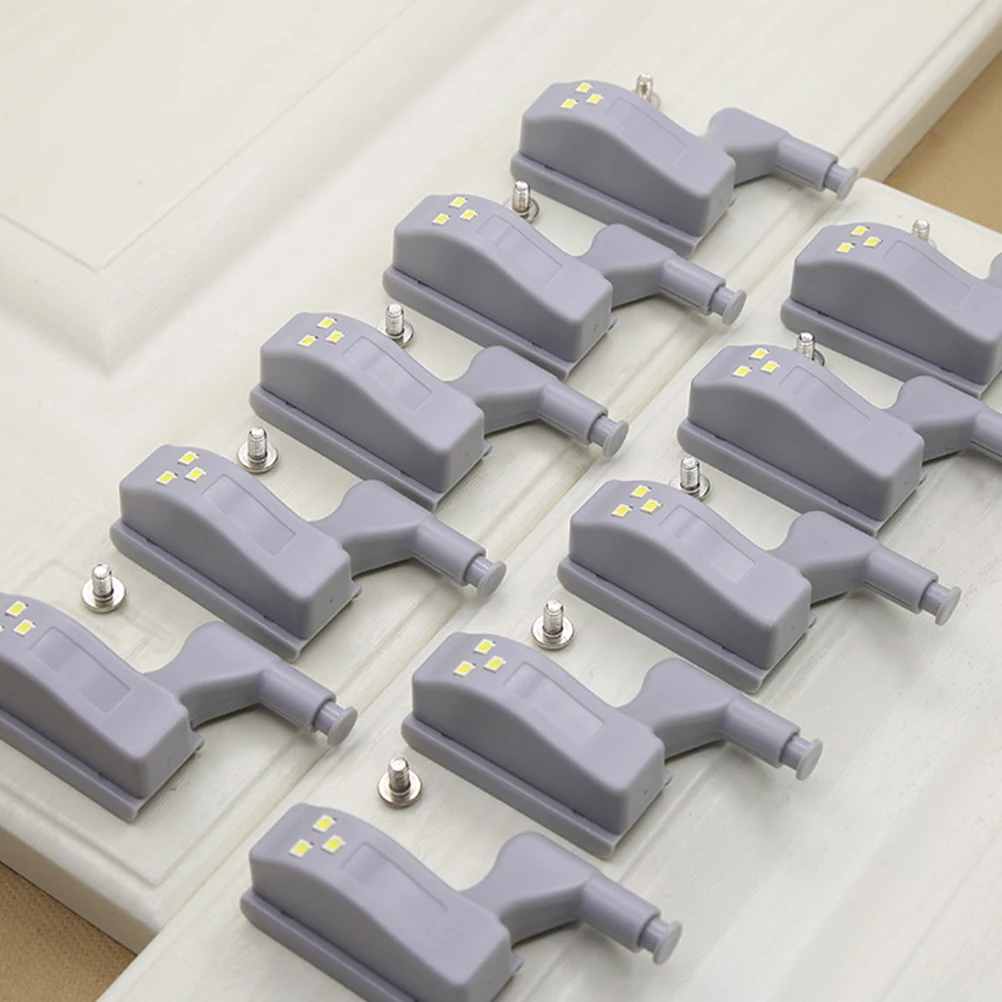 

4pcs LED Cabinet Lights Hinge Warm Light for Closet Wardrobe Kitchen ABS Hydraulic Doors Easy Install for cabinets