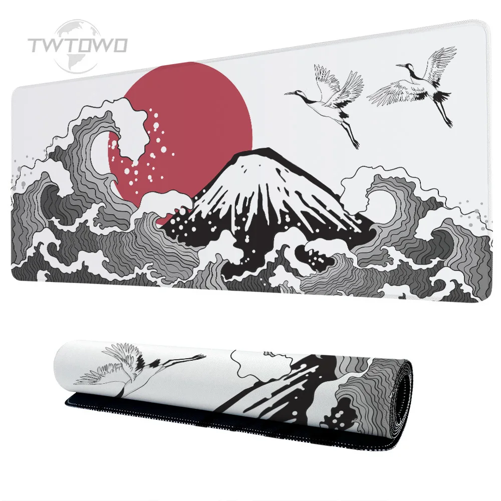 Muismat Gamer Japanse Wave Xl Mousepad Xxxl Playmat Keyboard Pad Office Natuurlijk Rubber Computer Desktop Muismat Muizen Pad Pad