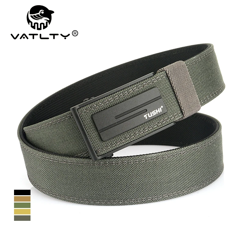 VATLTY cintura tattica spessa per uomo fibbia automatica in metallo cintura militare per pistola cintura attillata in Nylon per attrezzi da lavoro cintura Casual maschile