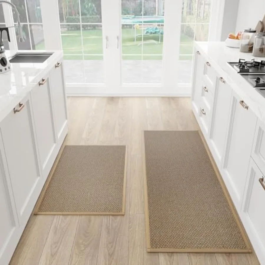 

Набор кухонных ковриков из 2 шт. Мягкие нескользящие коврики для кухни, впитывающие дорожки для пола, удобные стоячие коврики, моющиеся для кухни