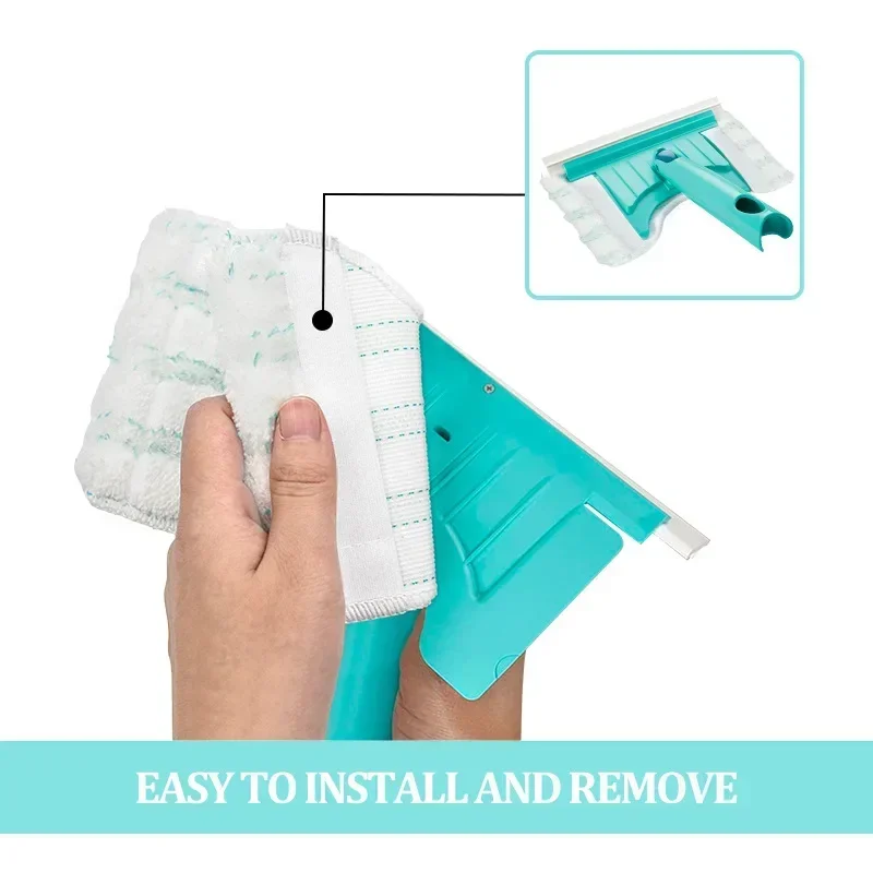 2PCS Microfiber Rags Cover For Leifheit Tile And Bathtub Wiper Flexi Pad For Leifheit Dry And Wet Usage Mop Cloths