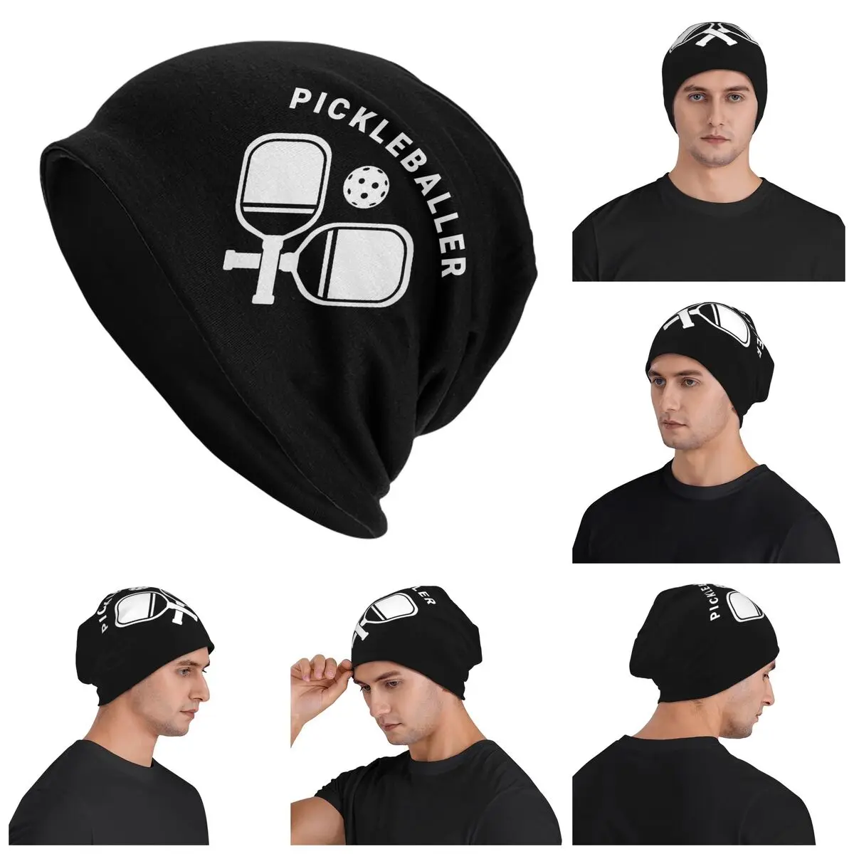 

Забавная одежда Pickleball, теплая вязаная шапка Pickleball, модная шапка-капот, осенне-зимние уличные шапки, шапки для мужчин, женщин и взрослых