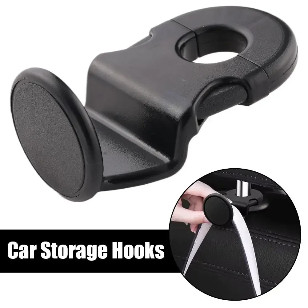 Car Back Seat Hook Durable ABS Rear Headrest Hanger Hidden Organizer Storage For Grocery Bags Car Interior Accessories