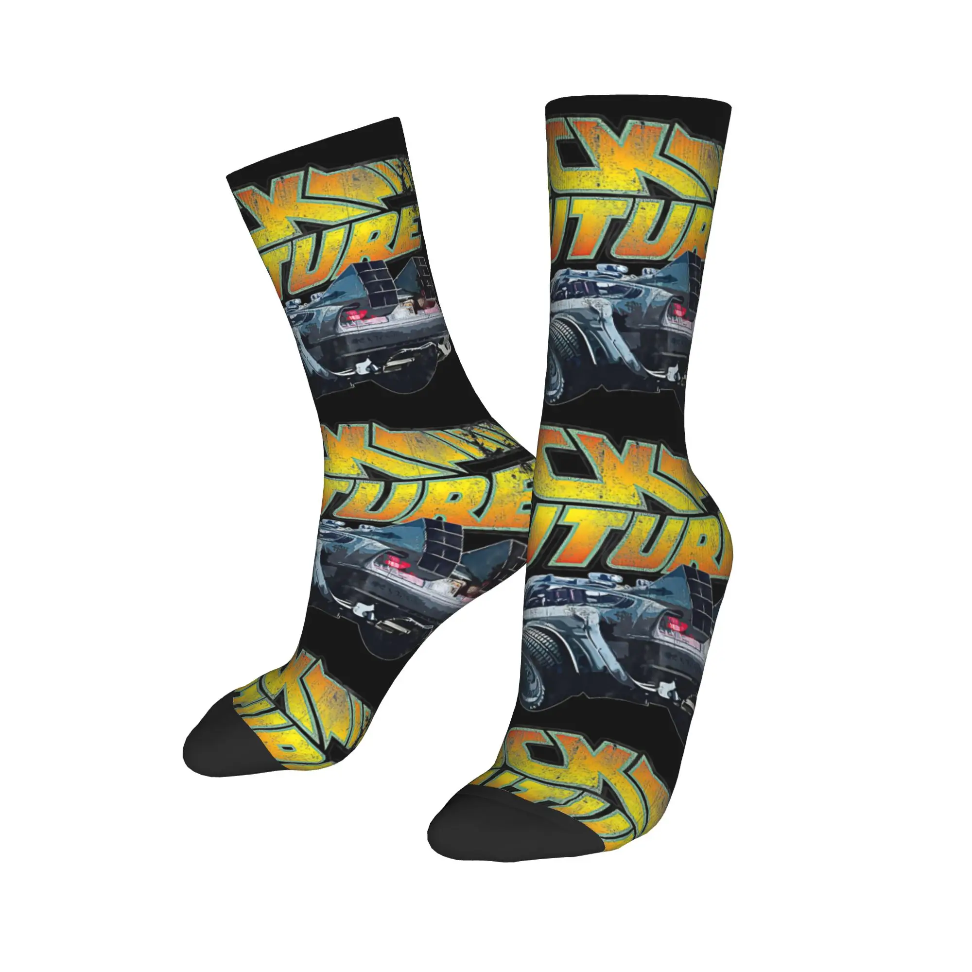 

Мужские носки для экипажа из фильма «Назад в будущее» 1980-х годов, милые классические носки унисекс на весну, лето, осень и зиму