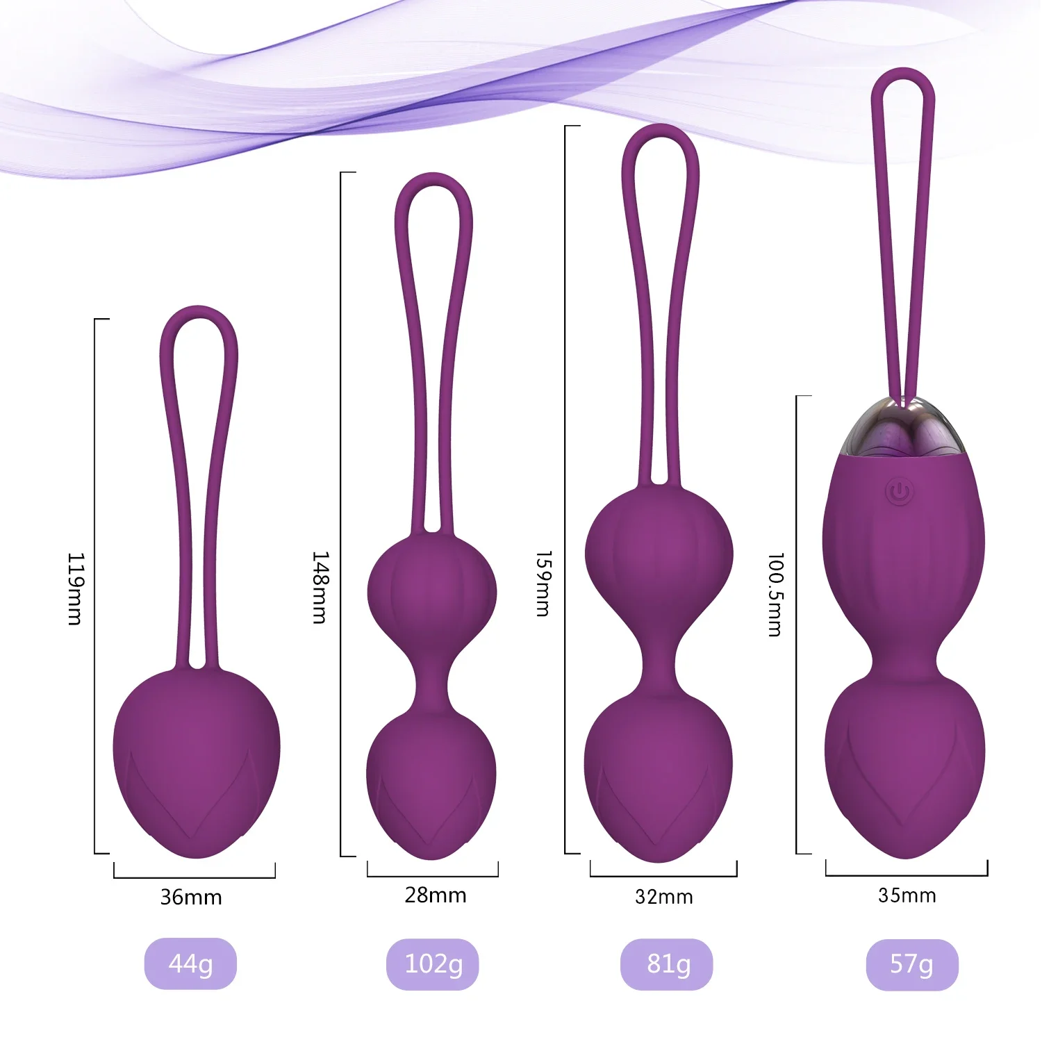 Bola de Kegel para ejercicio muscular del suelo pélvico, función de vibración adecuada para uso en oficina, hogar y viajes