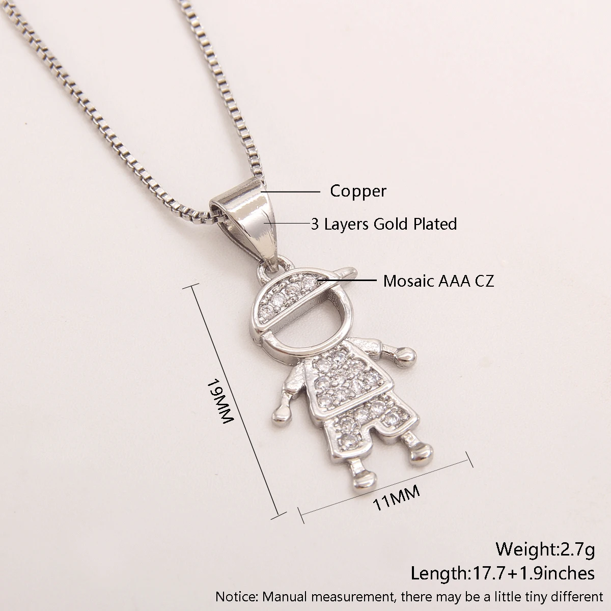 MHS.SUN Modische Charm-Halsketten für Jungen und Mädchen, vergoldet, mit kubischem Zirkon, hohler Anhänger, Schlüsselbeinkette, Familienschmuck für Frauen – Detail 12