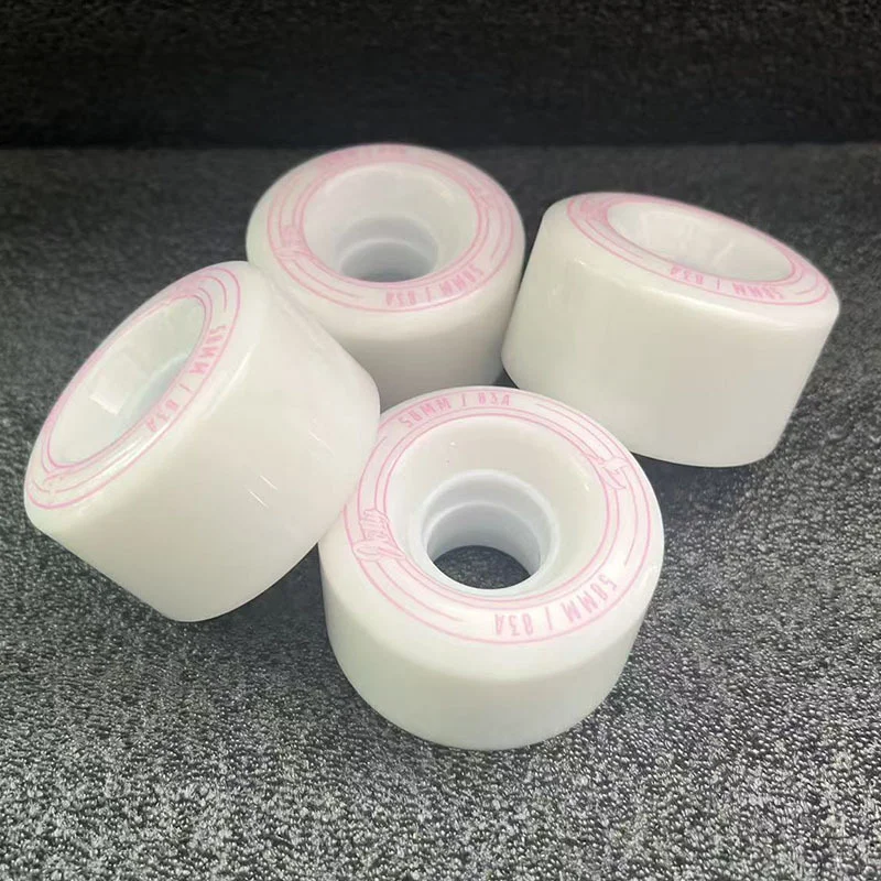 4Pcs 58mm High Elastic PU Skate Wheels Replacement Wheels for Skateboard Roller Skates Hand Push Cart