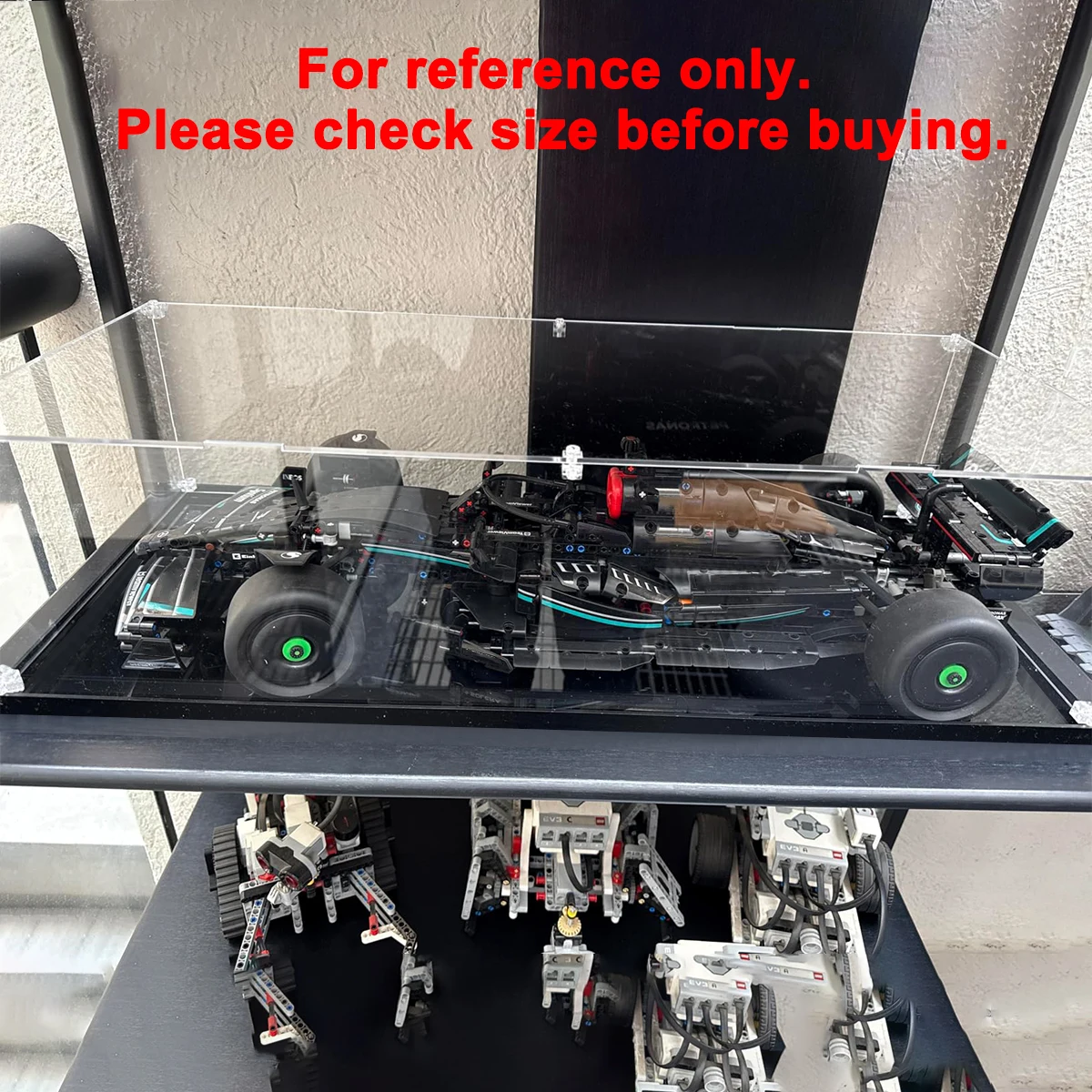 1:8 Acryl-Vitrine Geeignet für LEGO-Automodelle, Figuren, Autos und Sammlerstücke Aufbewahrungs-Vitrinen – Detail 10