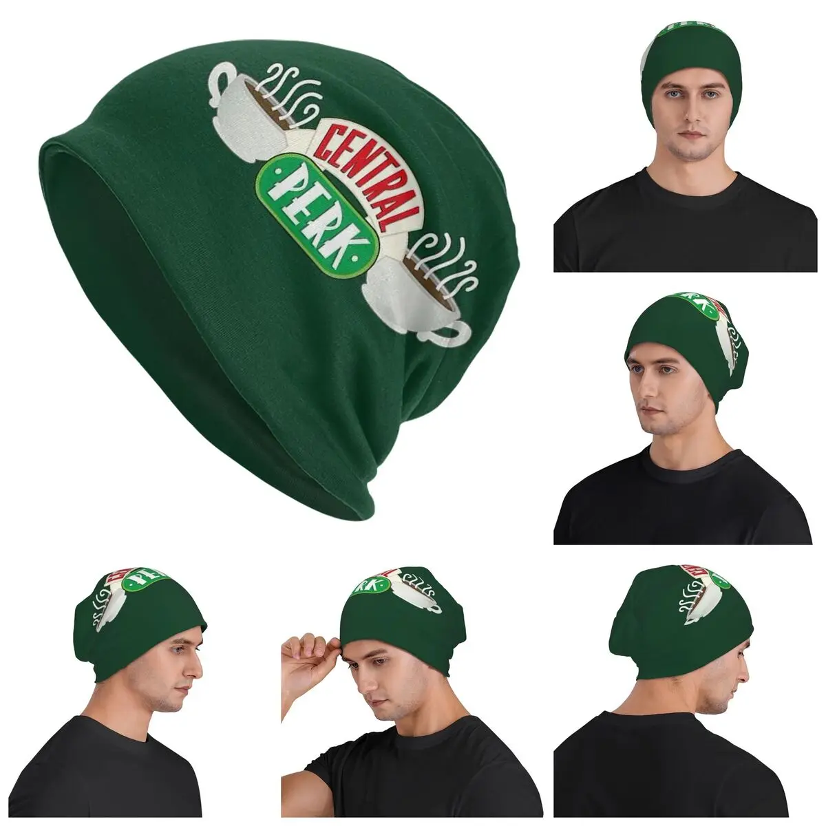 

Central Perk Friends TV Show Warm Knitted Cap Fashion Bonnet Hat Autumn Winter Outdoor Beanies Hats for Men Women Adult