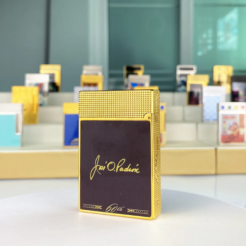 

Langsheng Pure Copper Lighter Customizable High-End Steel Sound Grinding Wheel Vintage Inflatable Gift for Boyfriend