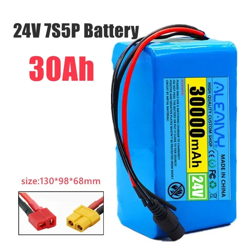 24V 30Ah 7S5P 18650 Lithium-ion Battery 29.4V 30000mAh With BMS, Suitable For 350W-700W Electric Lightweight Commuting Tools