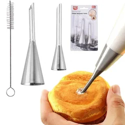 1/2/3Pcs Cream Icing Piping Nozzles Stainless Steel Puff Pastry Syringe Cake Decorating Tool Cupcake Dessert Baking Accessories