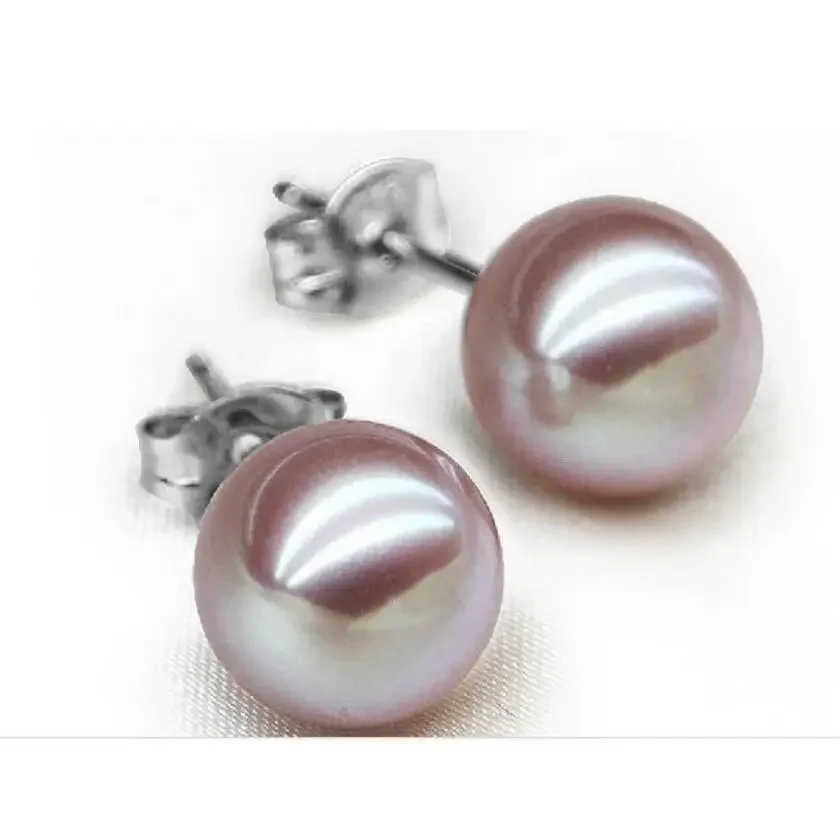 

Fashion jewelry elegant pair of AAA10-11mm south sea lavender pearl earring