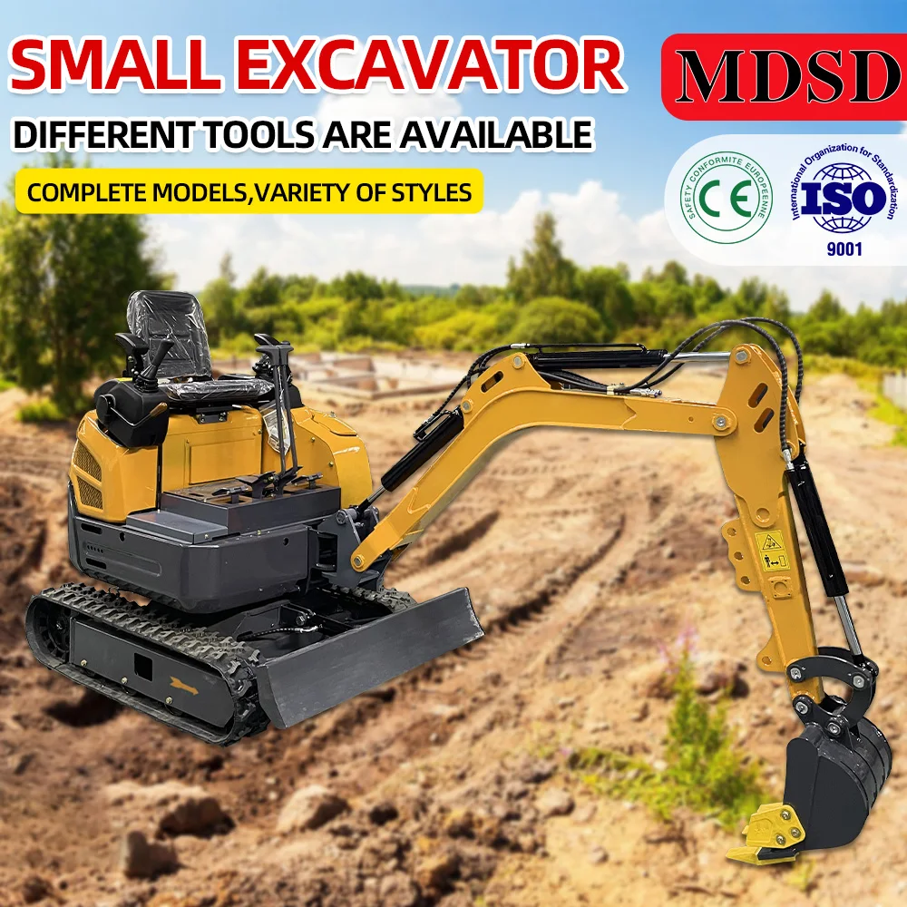 Miniexcavadeira multiuso direto da fábrica, mini ensacador, escavadeira houdiesel agrícola, preços de operação fáceis, venda personalizada