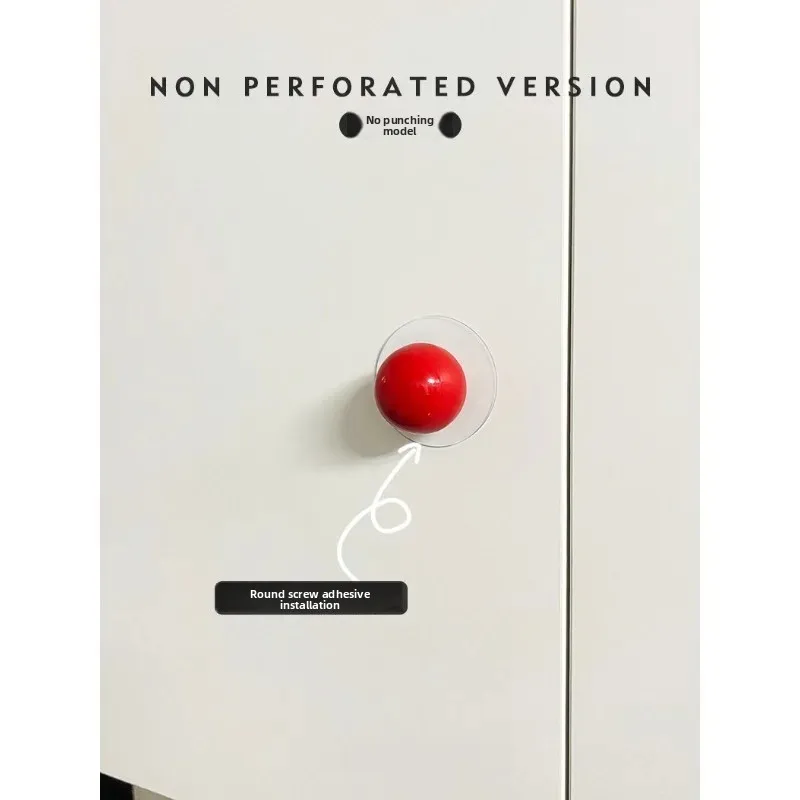 Dopamine ceramic cabinet door handle, children's room, drawer cabinet round single hole, colored handle
