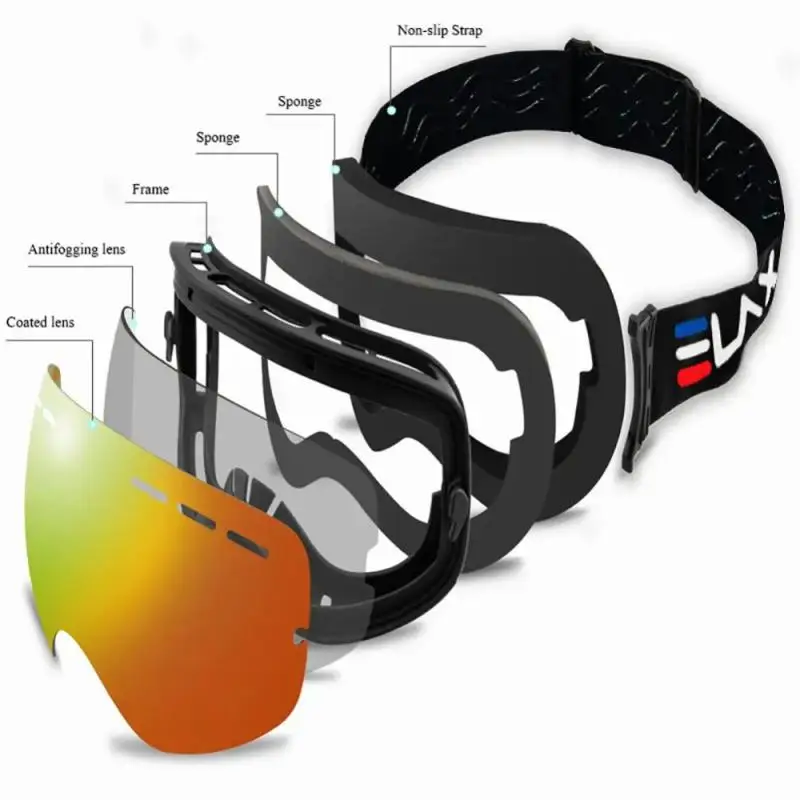 Ski Goggles Double Layers UV400 Anti-fog Ski Glasses Skiing Mask Snowboard Men Women Snow Goggles Eyewear Snowboard Accessories