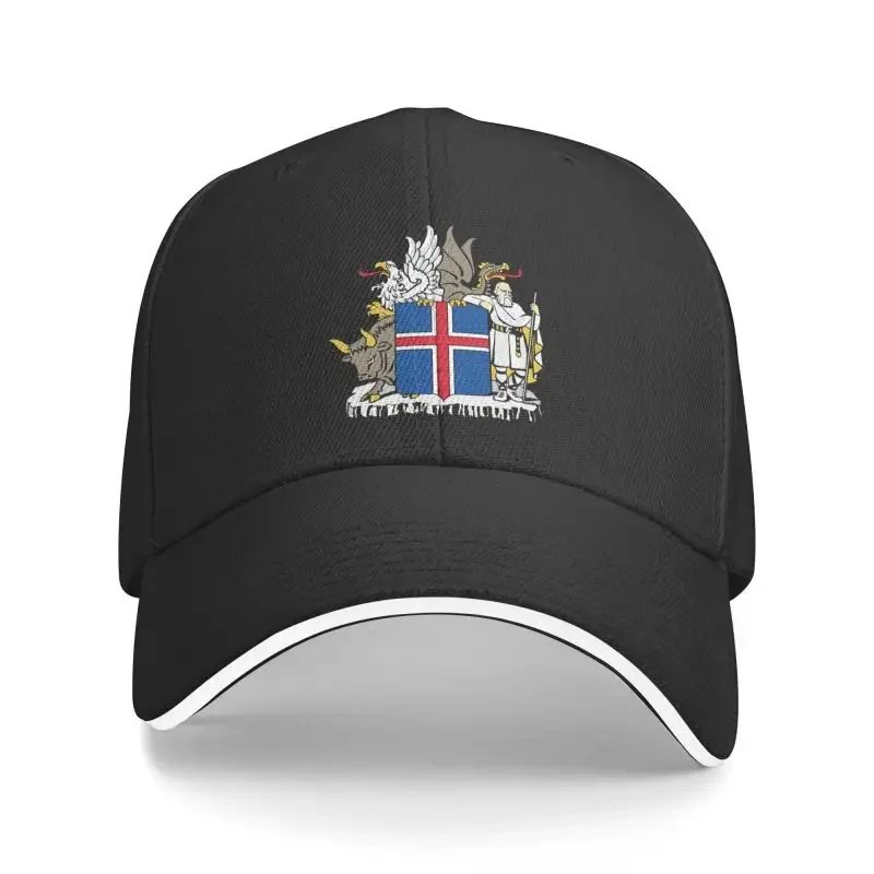 

Custom Coat Of Arms Of Iceland Baseball Cap Hip Hop Women Men's Adjustable Dad Hat Spring