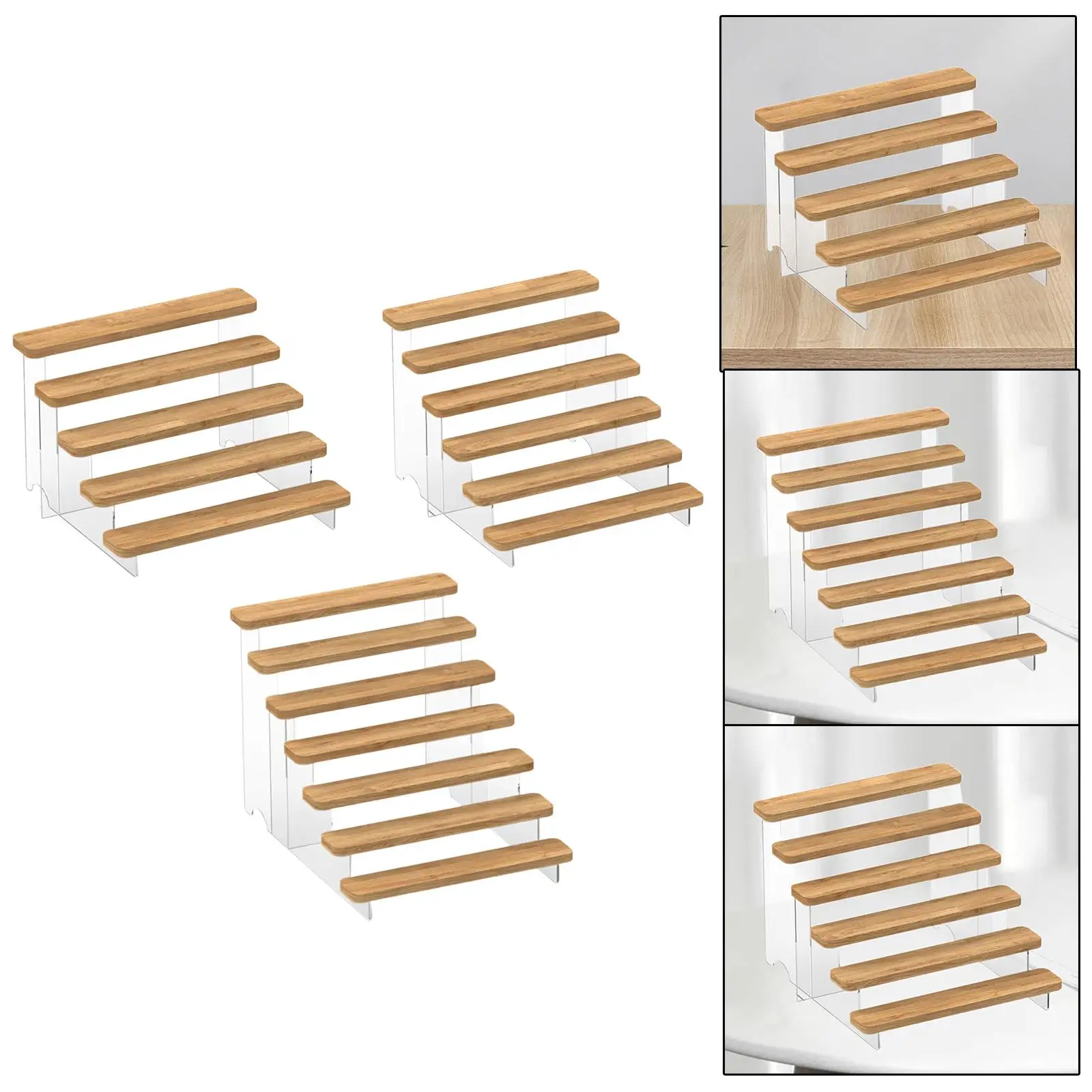 Acrylic Display Riser Clear Acrylic Display Shelf Exhibition Stand Reusable