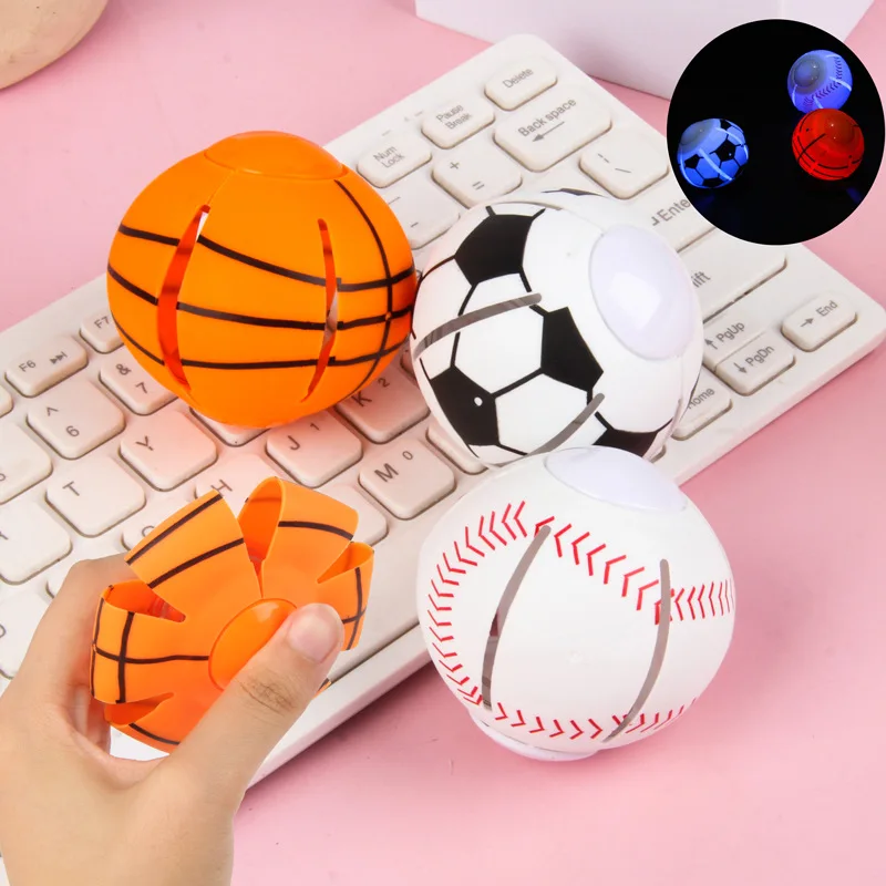 New Fun Stomping Ball Press Deformation Toy Ball Kids Parent-child Interaction Elastic Mini Light-emitting Flying Disc Ball Toys