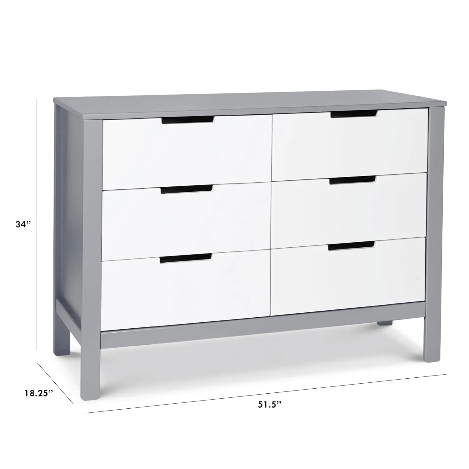 Carter 'S By Colby 6-Lades Dressoir In Grijs En Wit