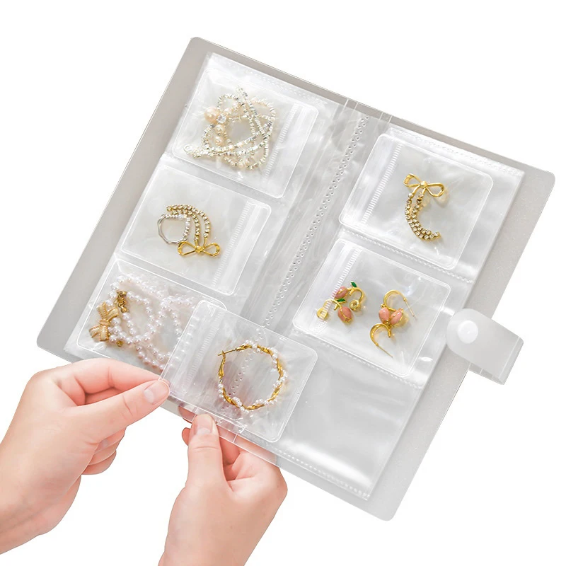 

Jewelry Storage Box Sealed Bag Earrings Anti-oxidation Hand Jewelry Transparent Dustproof Storage Bag Necklace Jewelry Album