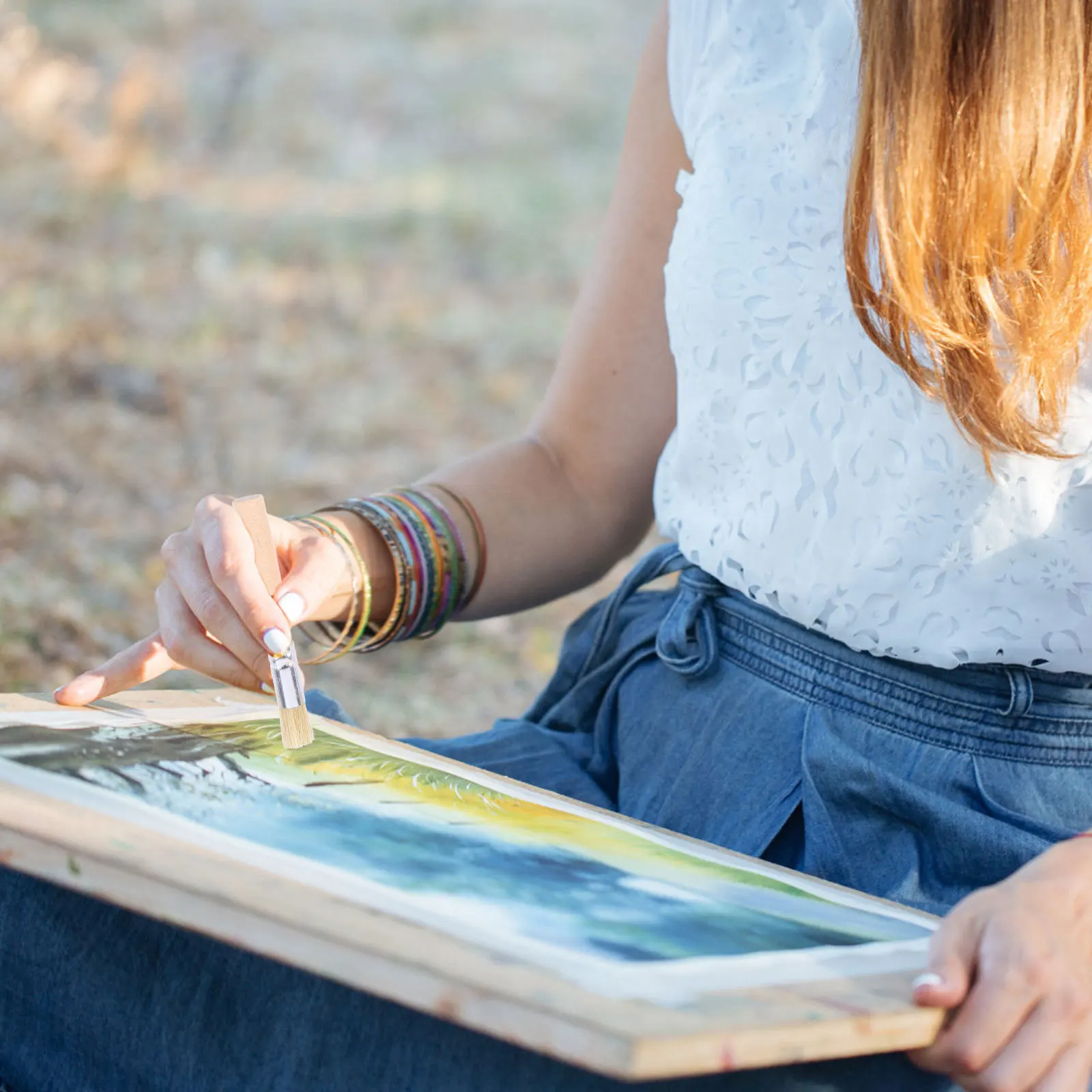 

Wooden Stencil Brush Set For Diy Painting Template Tools Bristle Brushes Art Supplies Acrylic Oil Watercolor Fabric Stencil