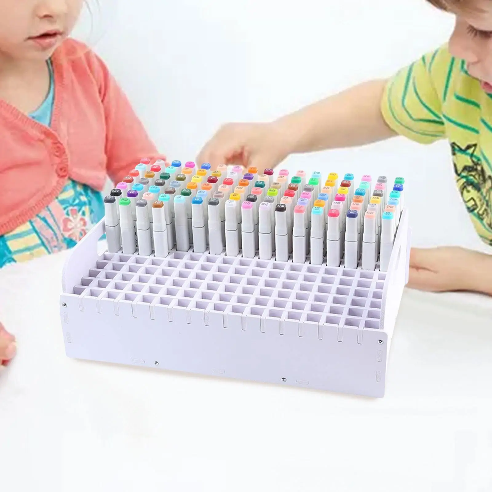 Marker Pen Organizer Holder 204 Slots Adjustable Pencil Holder Classroom