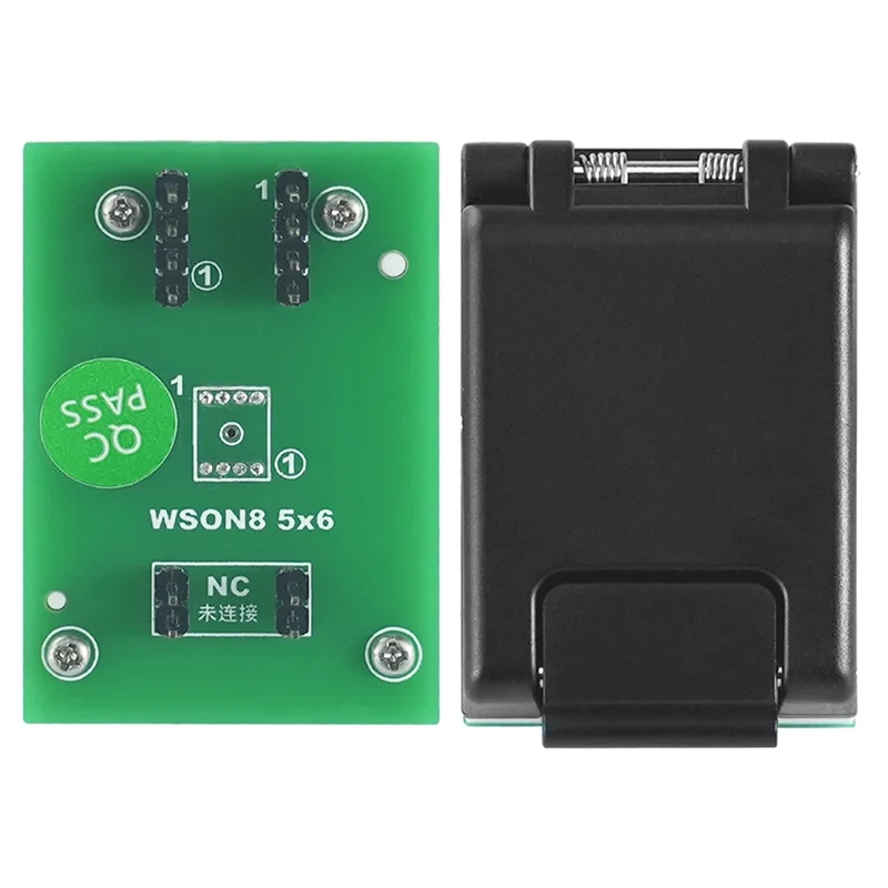 QFN8 WSON8 DFN8 5X6/6X8 QFN8 WSON8 DFN8 Adaptor untuk SPI NAND NOR Flash MLF8 MLP8 SON8 dengan Probe Pegas Kelas Atas (A)-POS