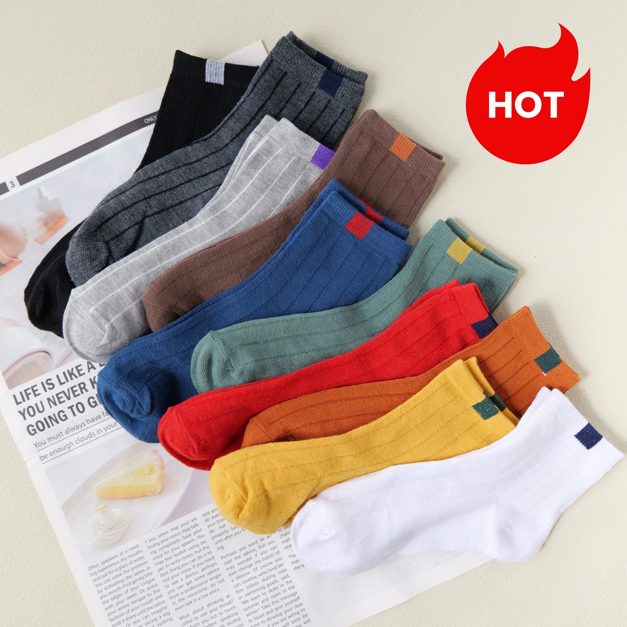 

Мужские носки произвольного цвета, уникальные, уличная мода, удобные, дышащие, впитывающие влагу