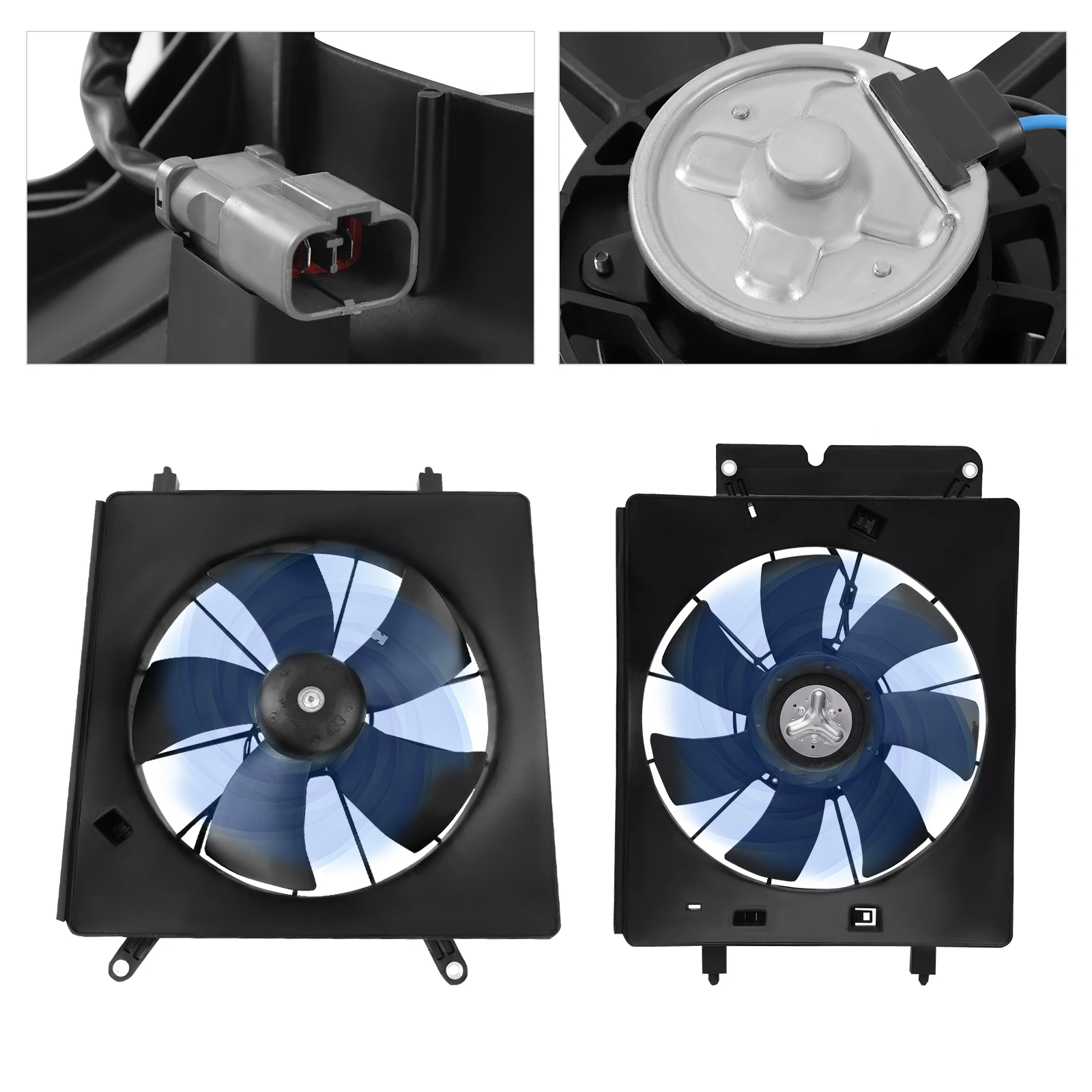 Special Customization Radiator & AC Condenser Cooling Fan Assembly Pair for 02-06 Honda CR-V CRV Strong Heat Dissipation