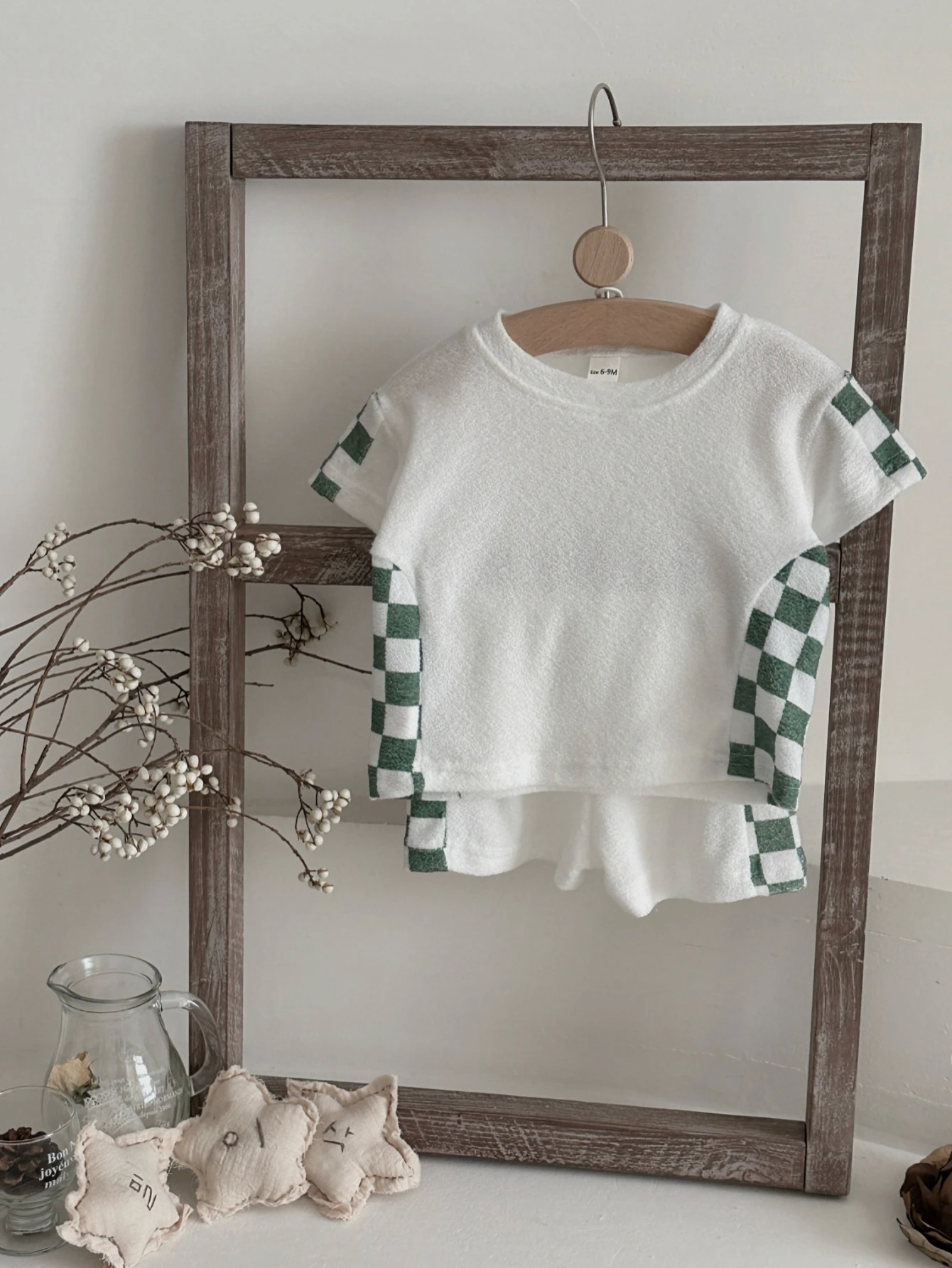 Summer New Baby Short Sleeve Grid Pattern Clothes Set Boys Girls T Shirts + Shorts 2pcs Suit  Toddler Simple Casual Outfits 0-3Y