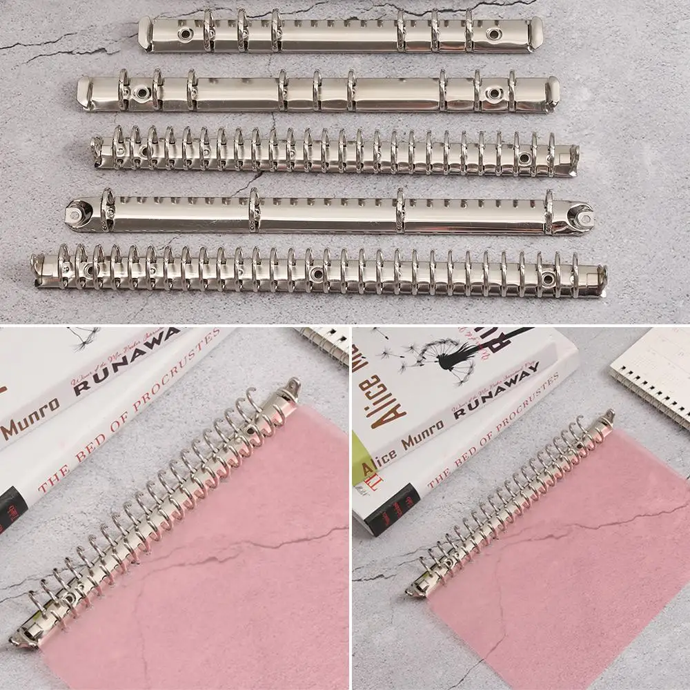 A4/B5/A5/A6/A7 Metal Loose-leaf File Folder Notepad Binder Clip Ring Binder Notebook Binding Hoops Office Supplies Stationery