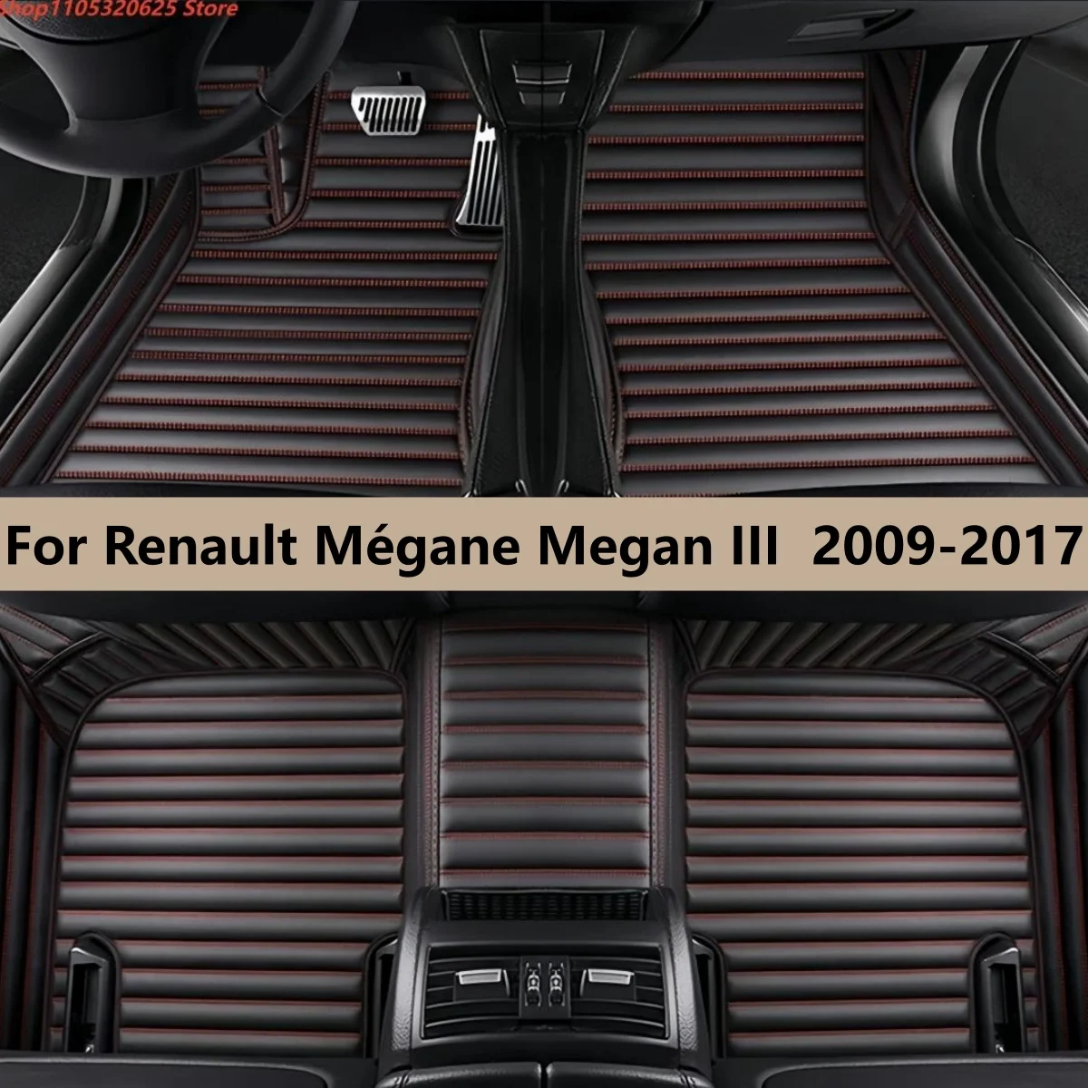 

Автомобильные коврики для Renault Mégane Megan III 2009~2017, хэтчбек, полный комплект, кожаные, всепогодные, водонепроницаемые автомобильные коврики