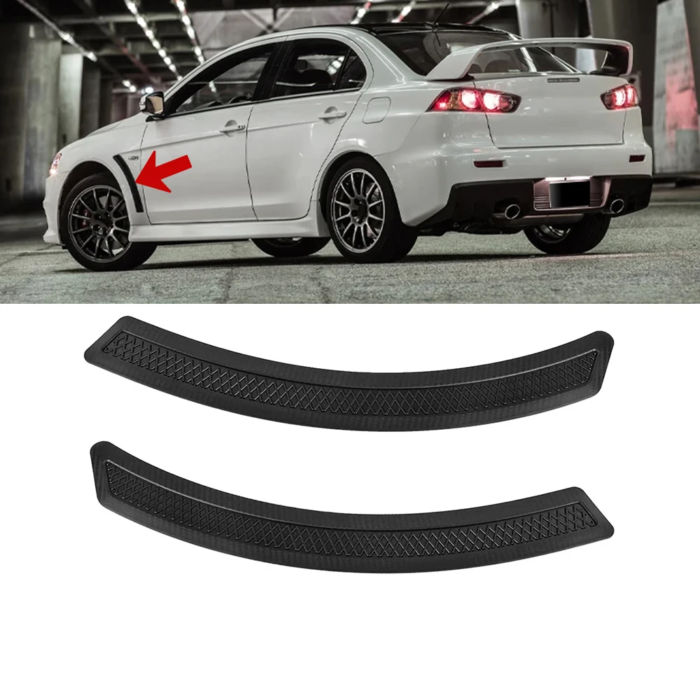 

1 Pair Front Fender Side Vent Cover Car Trim Sticker For Mitsubishi Lancer EX EVO V3 V5 V6 2008-2015 Protecting Wheel Scratch