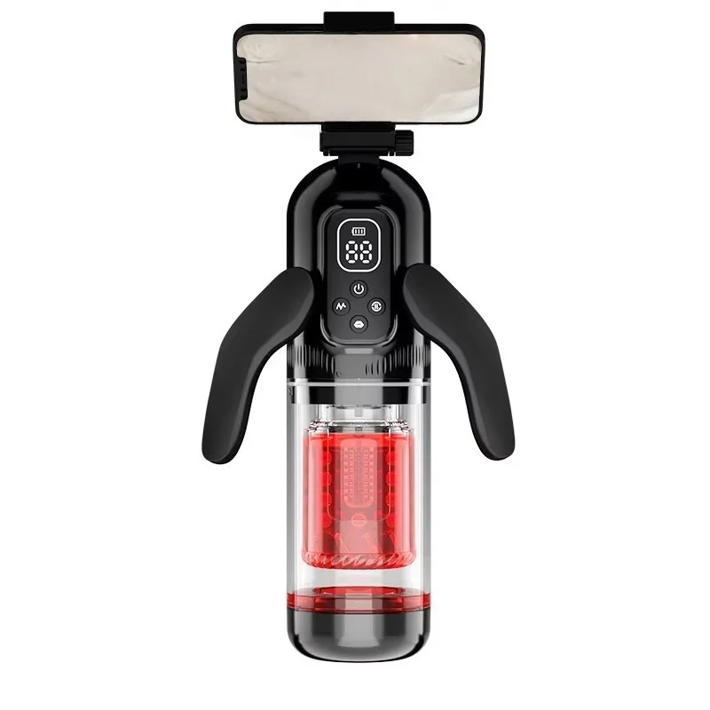 Automatic Thrusting Sucking Male Masturbator Blowjob Masturbation with Handle LCD Display Penis Pump Stroker Sex Toys for Men 18
