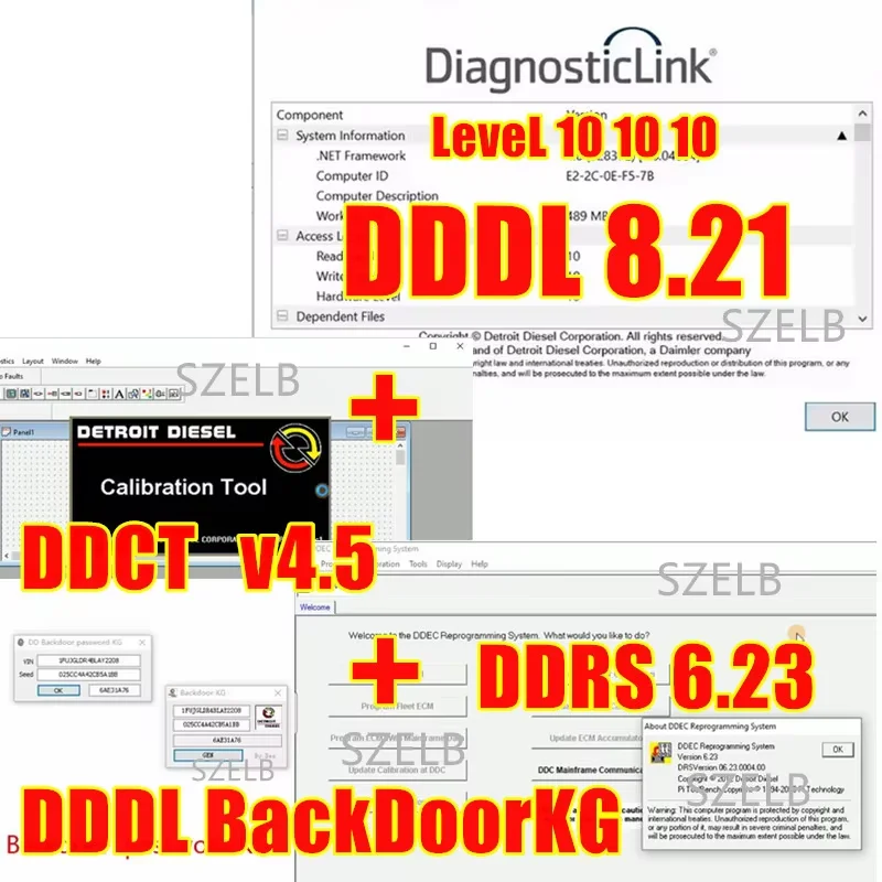 

Latest DDDL 8.21 SP1 Detroit Diesel Diagnostic Link Level 10+10+10 + DDDL BackDoorKG + DDCT v4.5 Calibration Tool + DRS 6.23