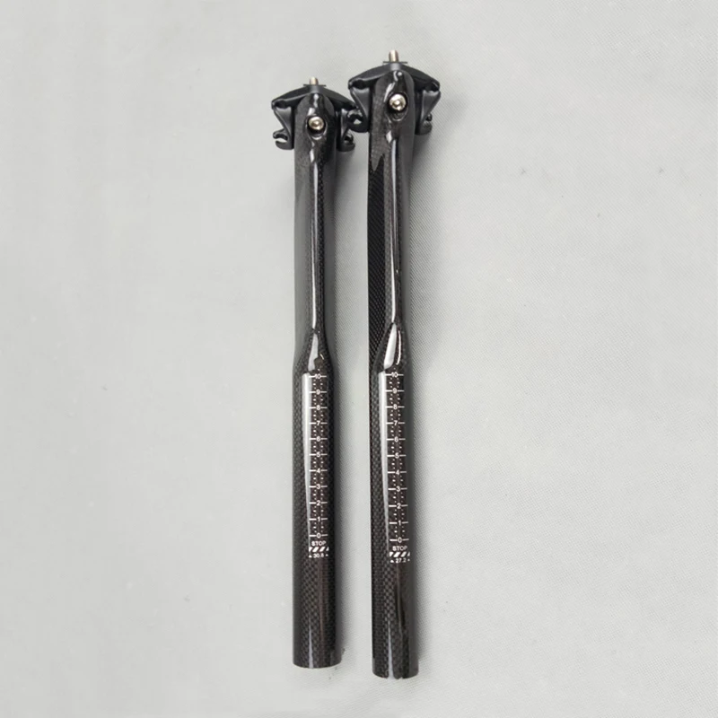 Pełna sztyca do roweru górskiego z włókna węglowego 3K, sztyca do roweru szosowego, ultralekkie części rowerowe, 210 g, 27,2 mm