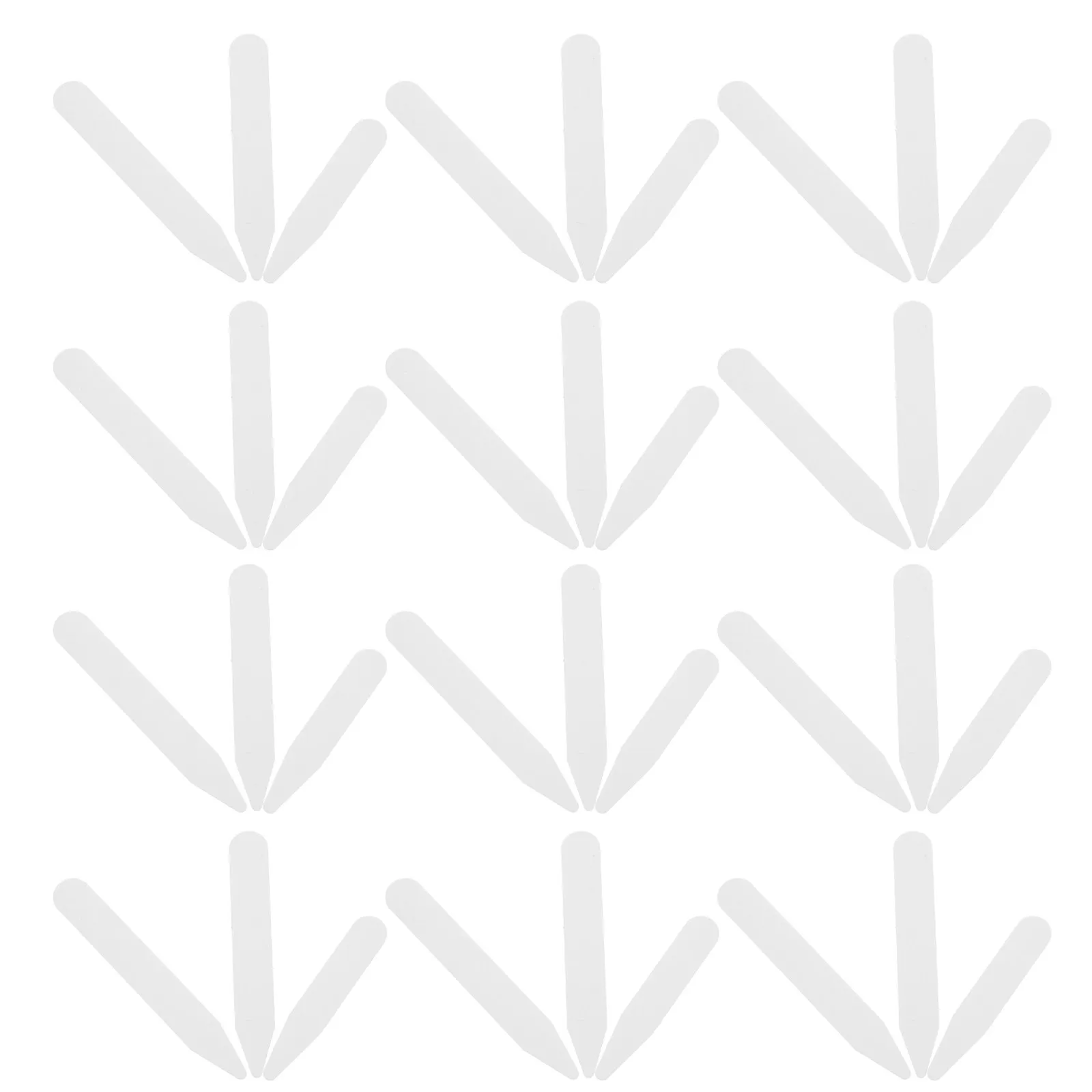 200 szt. Wkładki do kołnierzyków nylonowe plastikowe białe 3 rozmiary Wkładki do koszul Wzmocnienia kołnierzyków Akcesoria męskie Wkładki do koszul