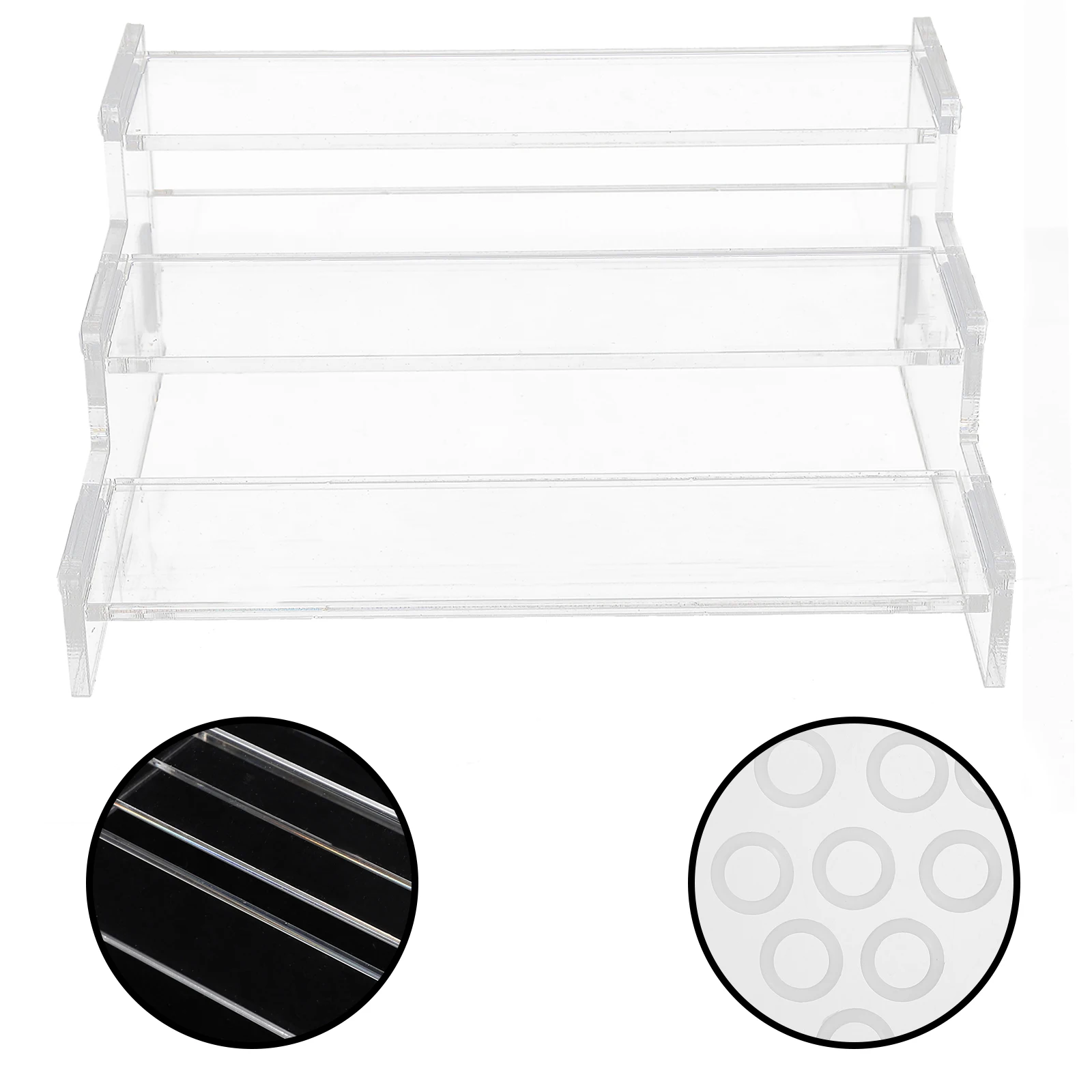 1Pcs Multi-Level Acrylic Clear Display Rack Organizer Storage Holder Stand for Statuette Display Storage Rack Showing Stand