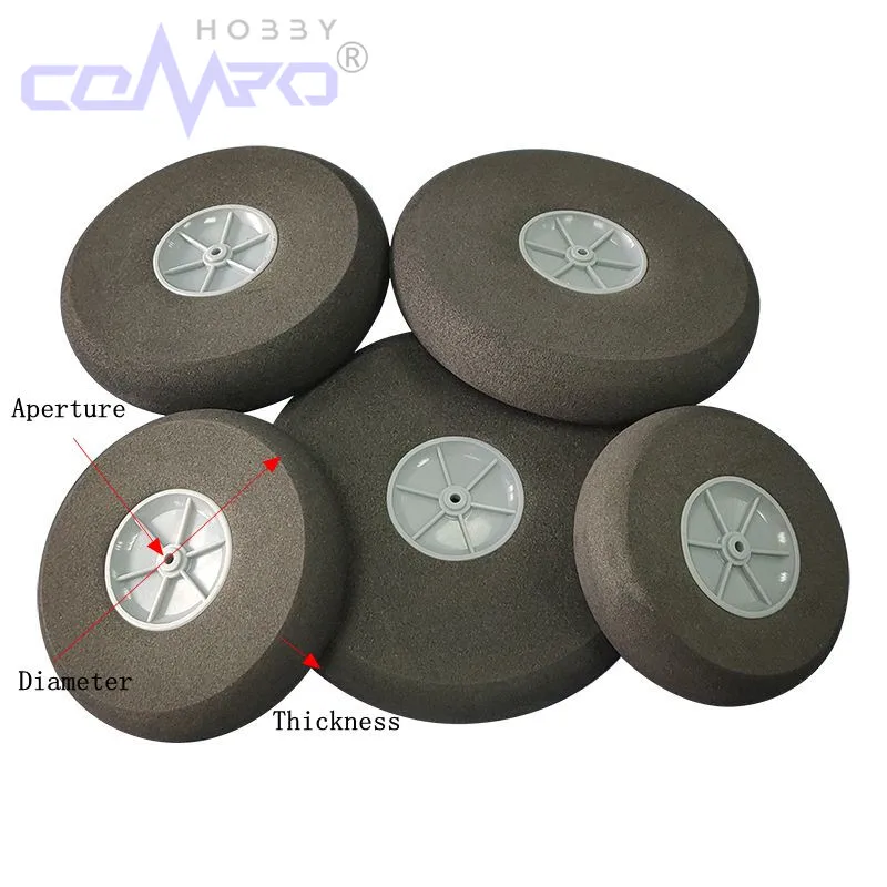 Roues d'avion de haute qualité, 2 pièces, roues en éponge Diamete25-110mm, pneu de train d'atterrissage pour modèle d'avion RC à aile fixe en mousse KT
