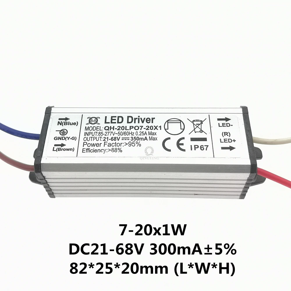 300mA wodoodporny sterownik led 1W 5W 10W 20W 30W 36W IP67 transformatory oświetleniowe 1 5 10 20 30 w wat światła zewnętrzne zasilanie