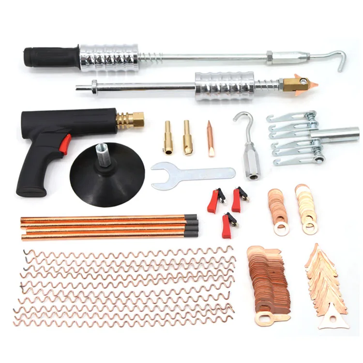 

98PCS Car TruckStud Welder Dent Puller Spot Welding Pulling System Repair Tools Kit Rods Holder Slide Hammer