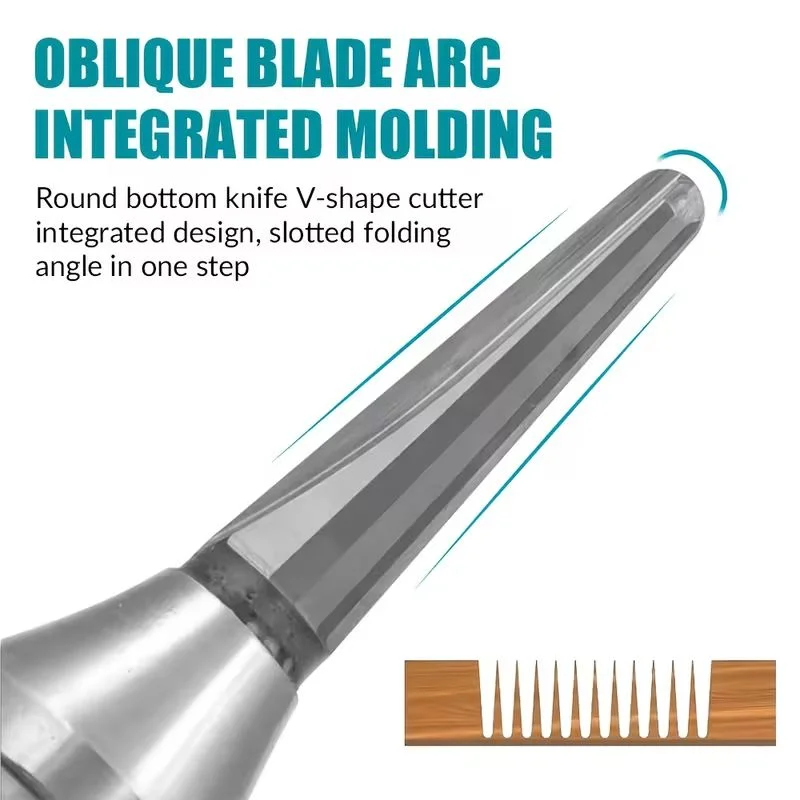 Milling Cutter Woodworking TCT Grooving Cutter Wood Bending Milling Cutter 6.35mm 12.7mm ShankCircular Groove Milling
